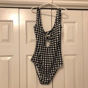 Cute plaid swimsuit!